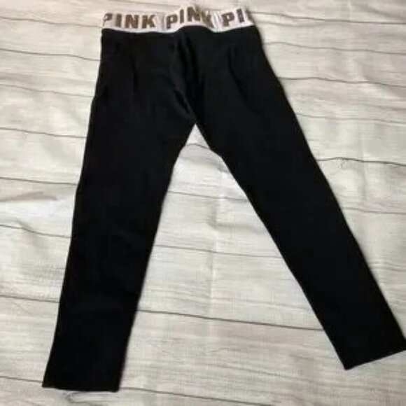 🩷 PINK Victoria’s Secret Bling Leggings Black White and Gold Sequins Medium - Picture 11 of 11